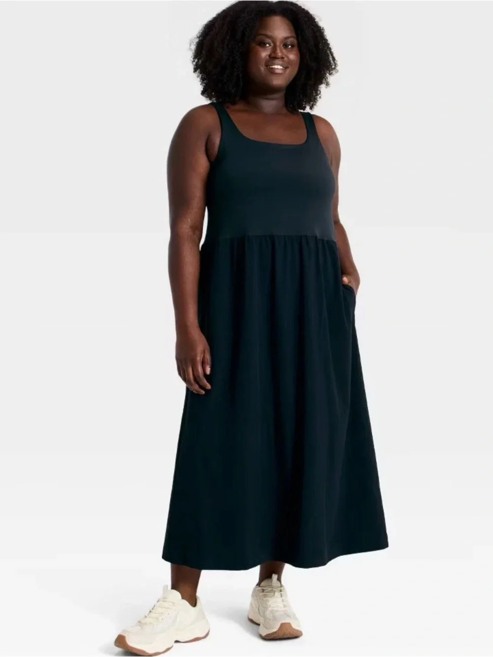 All In Motion Black Travel Dress XXL | Airport Athleisure UPF 50+ Pockets NWT - Picture 4 of 6